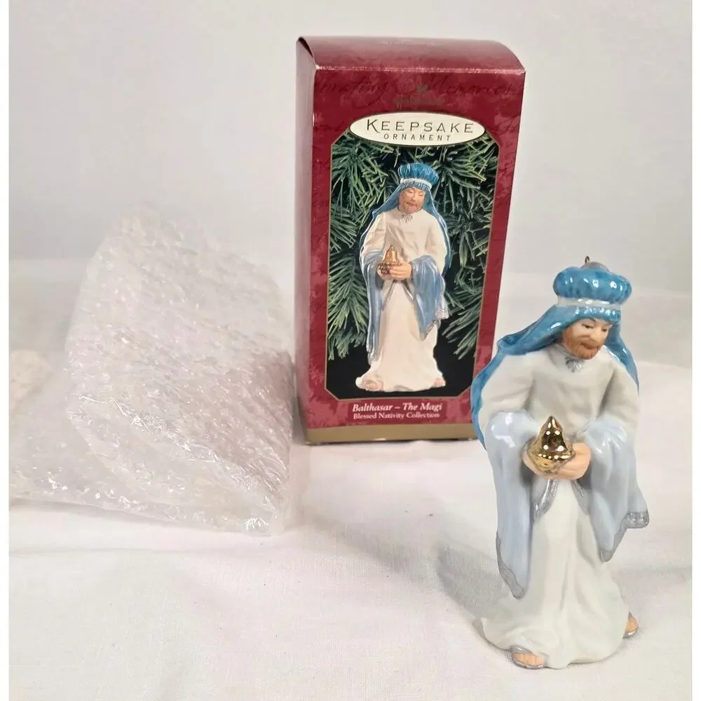 Vtg Hallmark Balthasar - The Magi Blessed Nativity Collection Ornament NOS NIB
